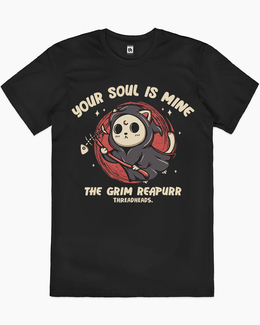 Grim Reapurr - Your Soul is Mine T-Shirt Australia Online #colour_black