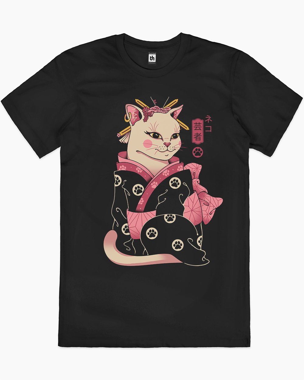 Neko Geisha T-Shirt Australia Online #colour_black