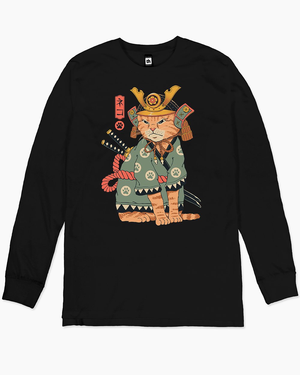 Neko Samurai Long Sleeve Australia Online #colour_black