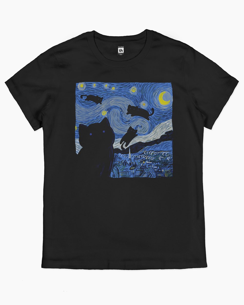 The Starry Cat Night T-Shirt Australia Online | Threadheads