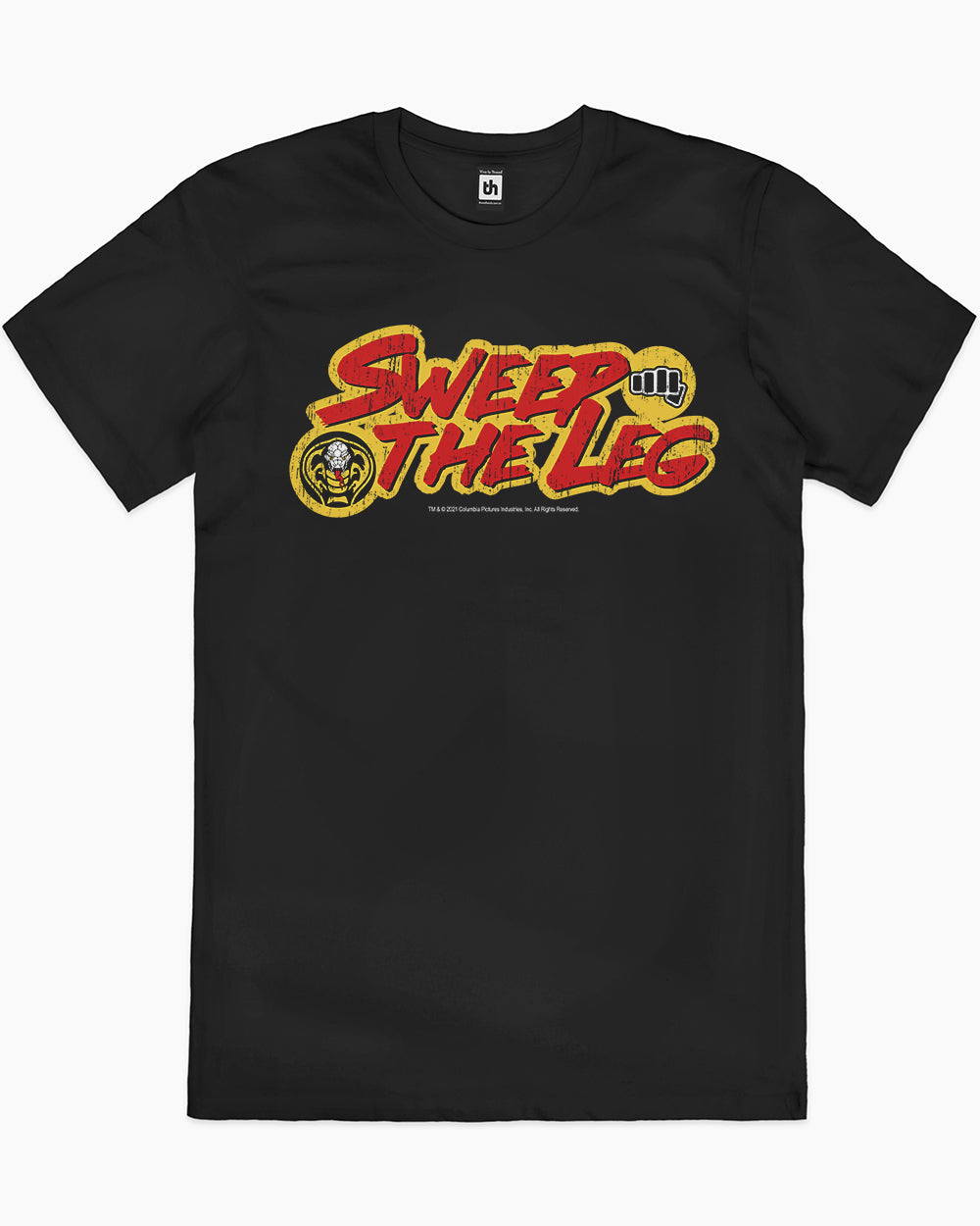 Sweep the Leg Text T-Shirt Australia Online #colour_black