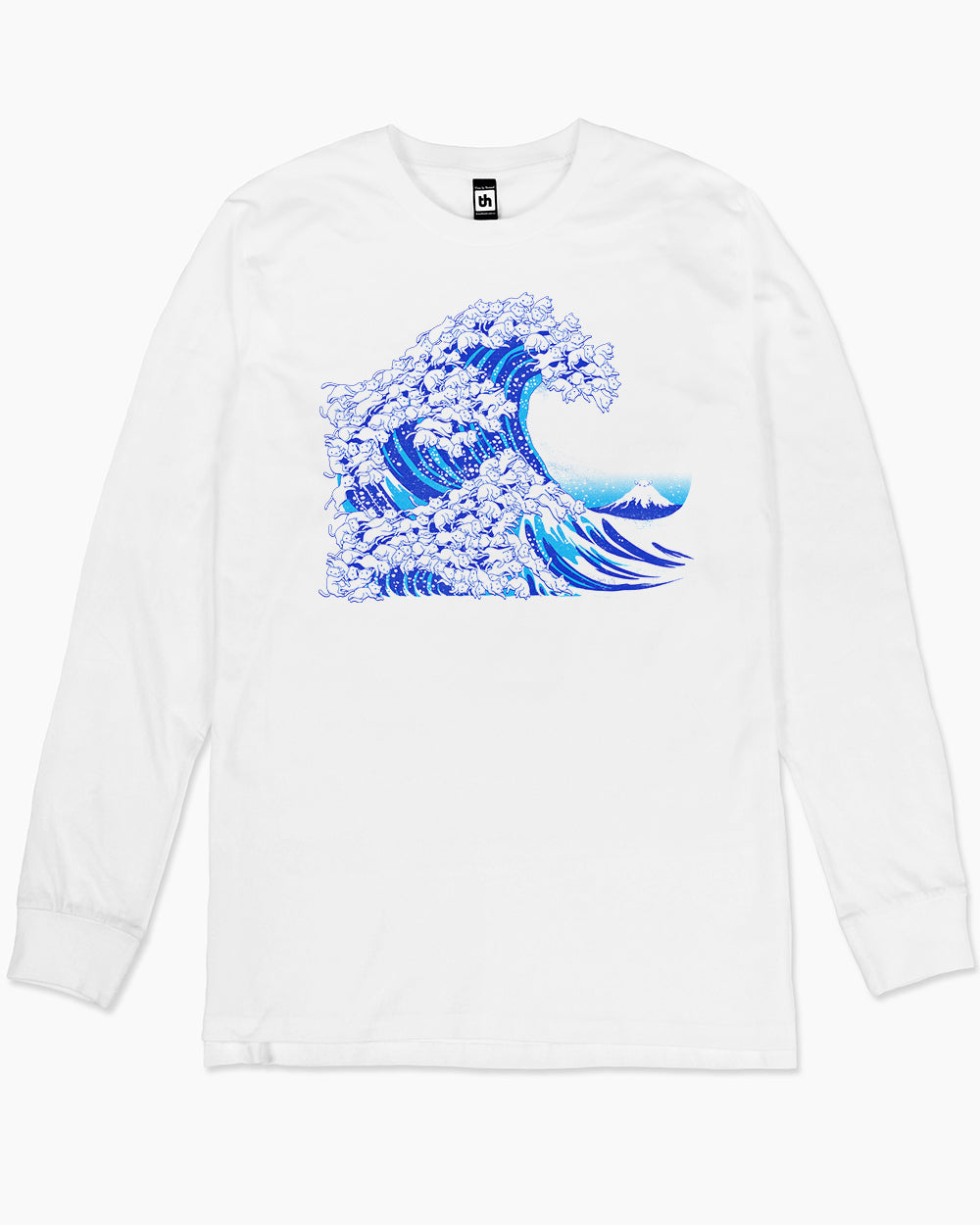 Kanagawa Cat Wave Long Sleeve