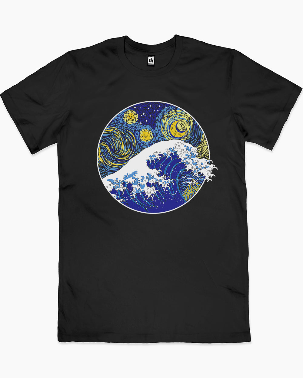 Great Starry Wave T-Shirt Australia Online #colour_black