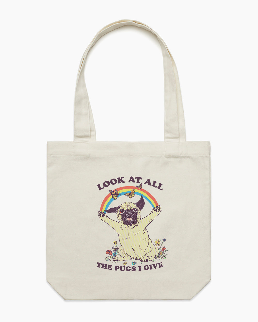 All the Pugs I Give Tote Bag Australia Online #colour_natural