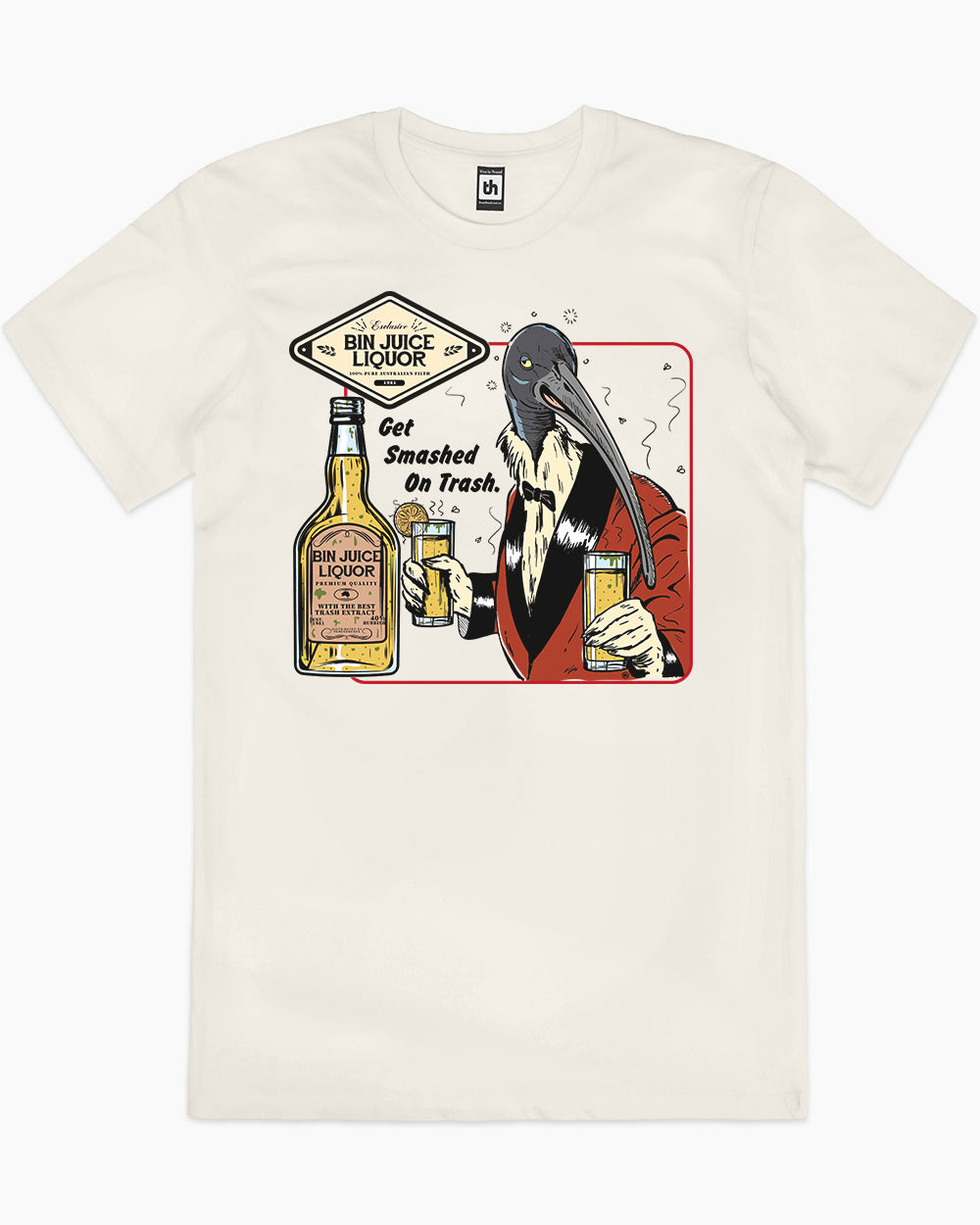 Bin Juice Liquor T-Shirt Australia Online #colour_natural