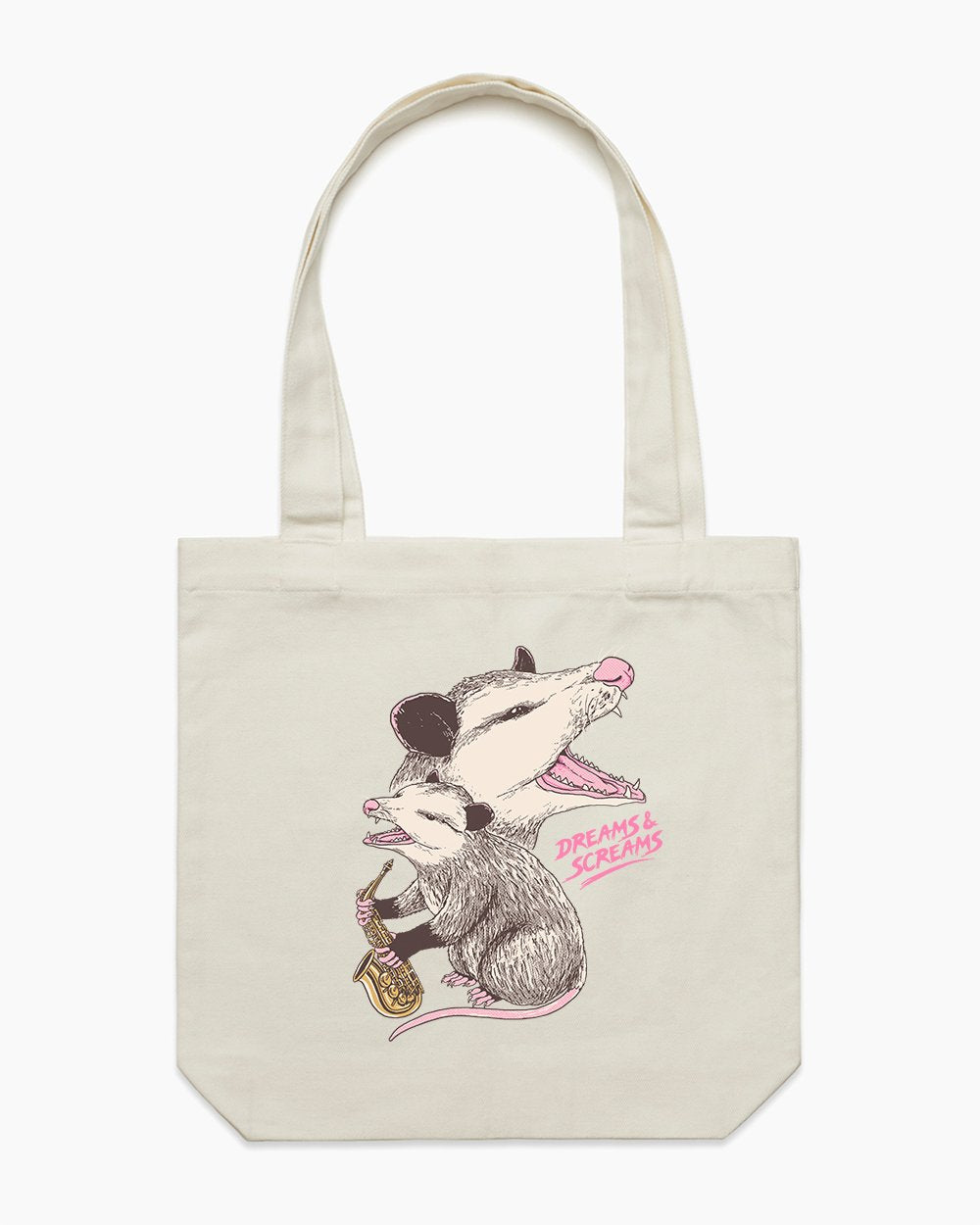 Dreams and Screams Tote Bag Australia Online #colour_natural