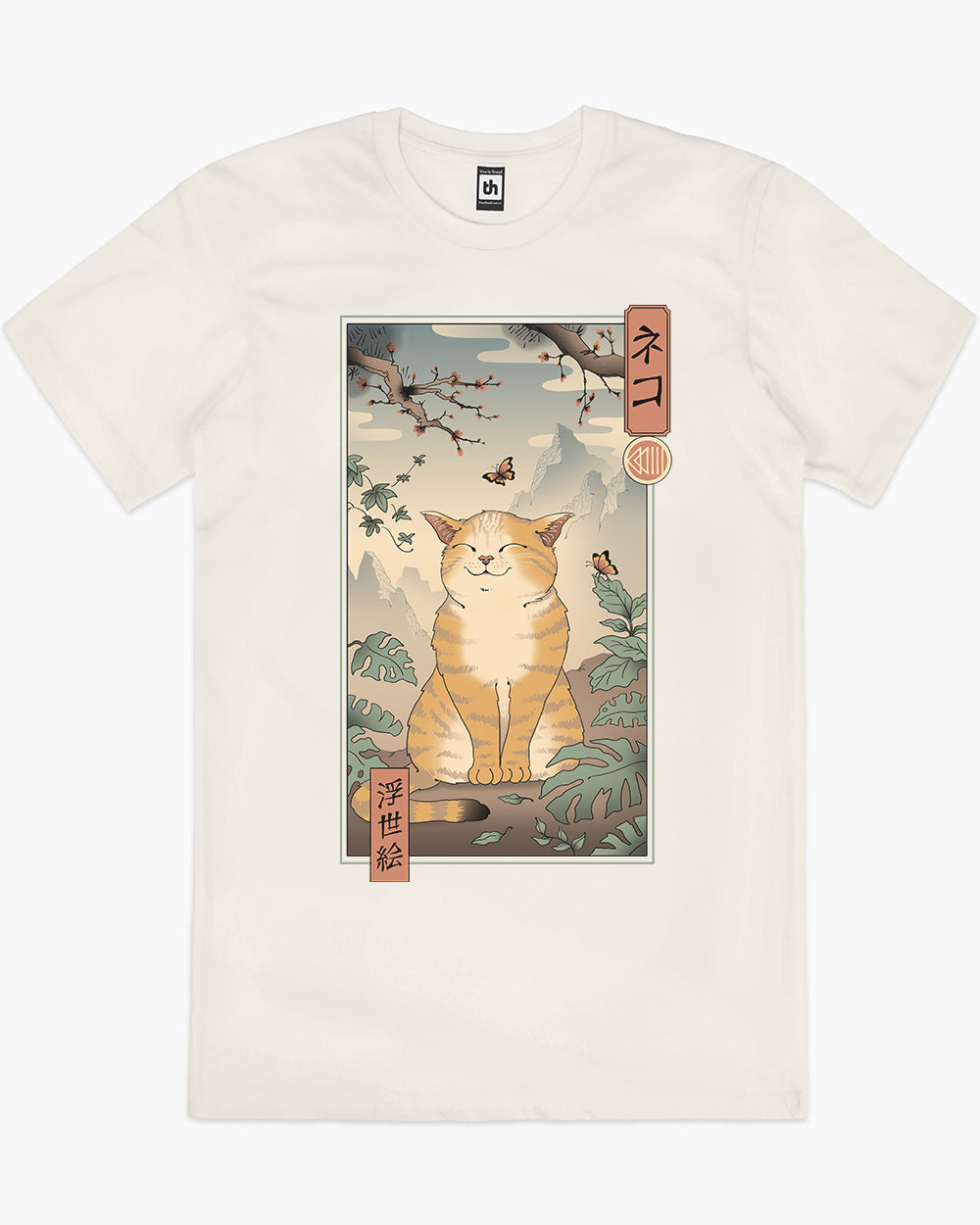 Edo Cat T-Shirt Australia Online #colour_natural