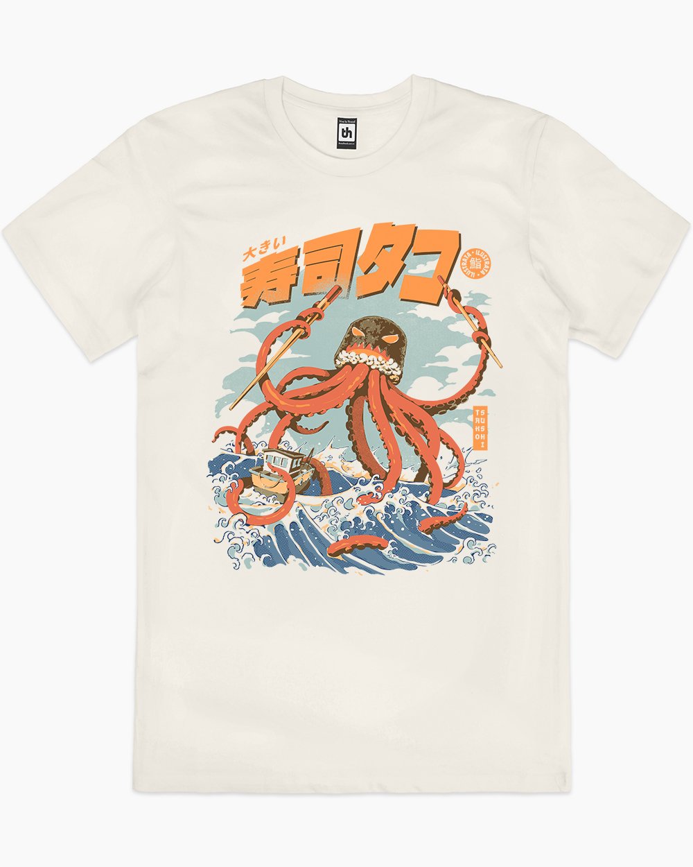 The Tako Sushi T-Shirt Australia Online #colour_natural