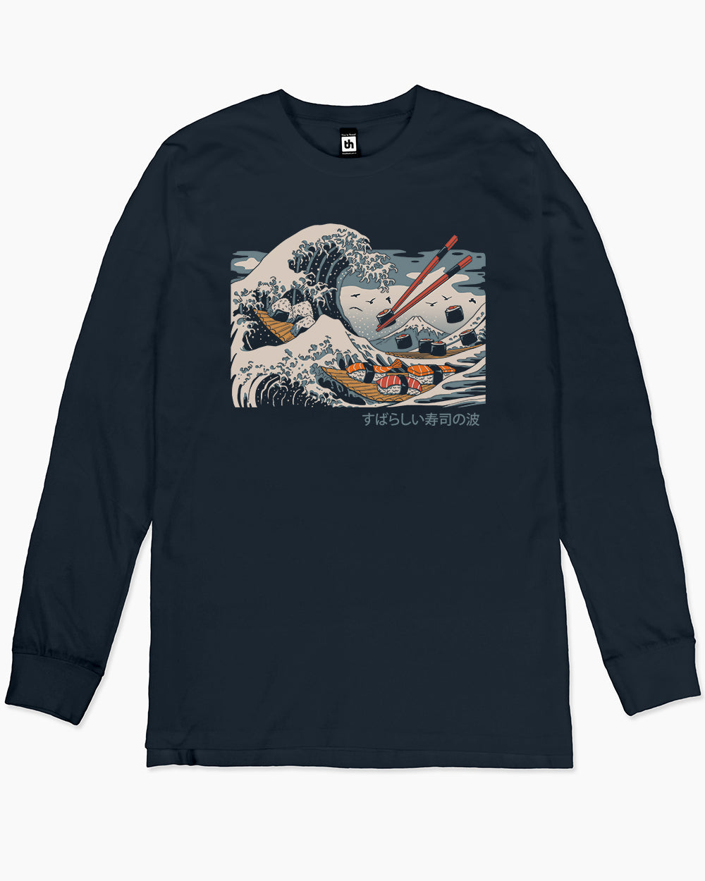 The Great Sushi Wave Long Sleeve Australia Online #colour_navy