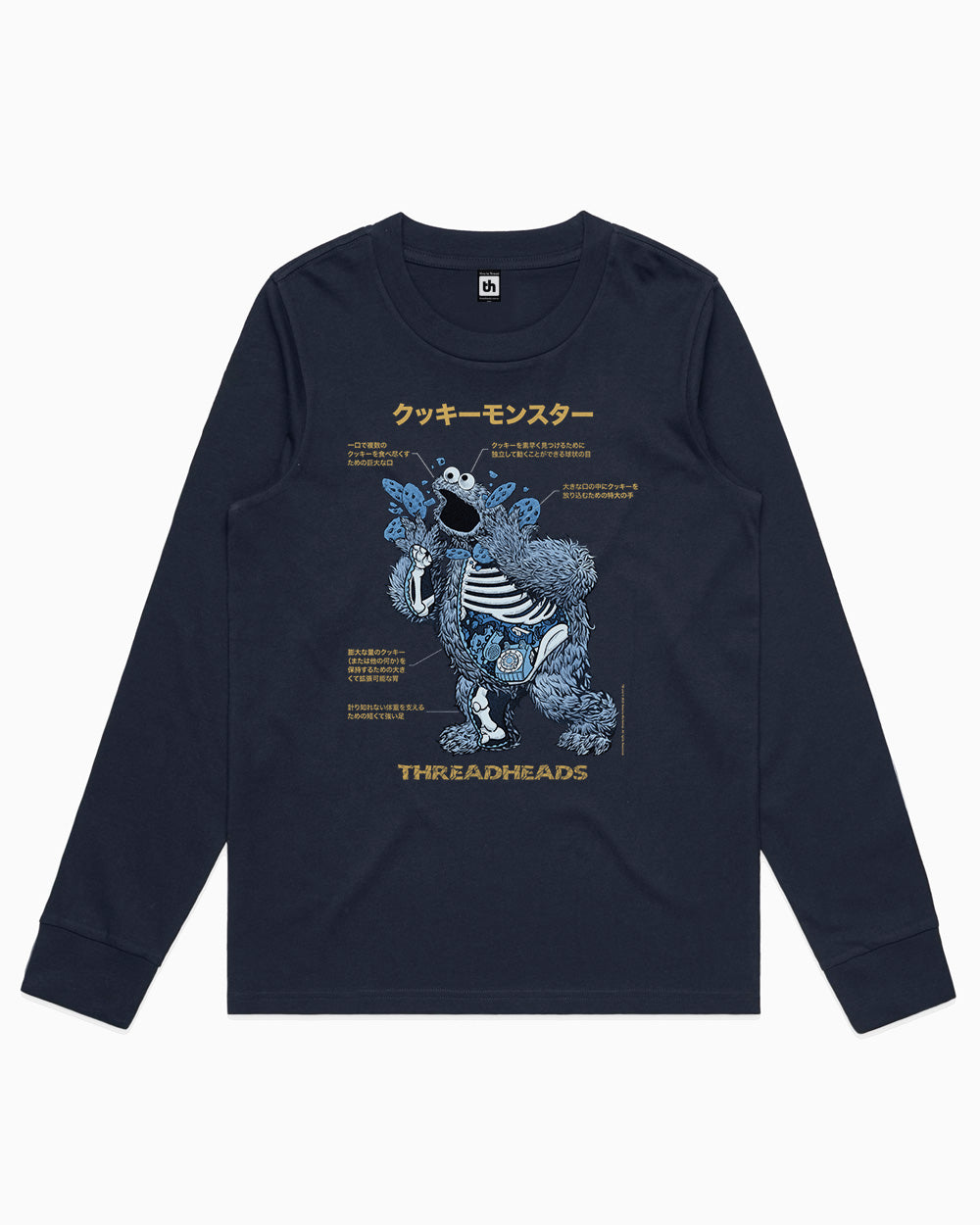 Cookie Monster Anatomy Long Sleeve