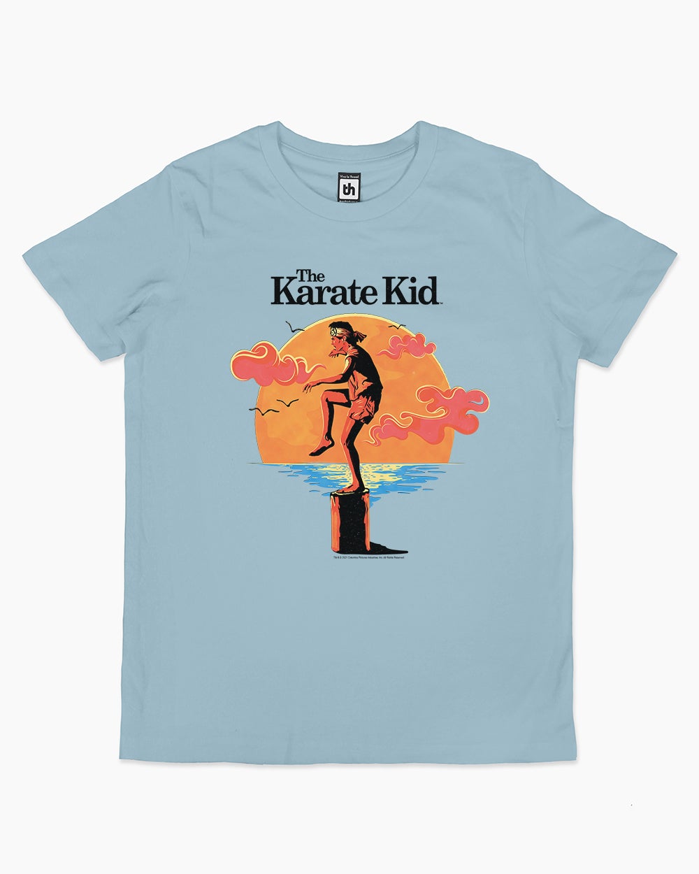 Karate Kid Crane Kick Sunset Kids T-Shirt