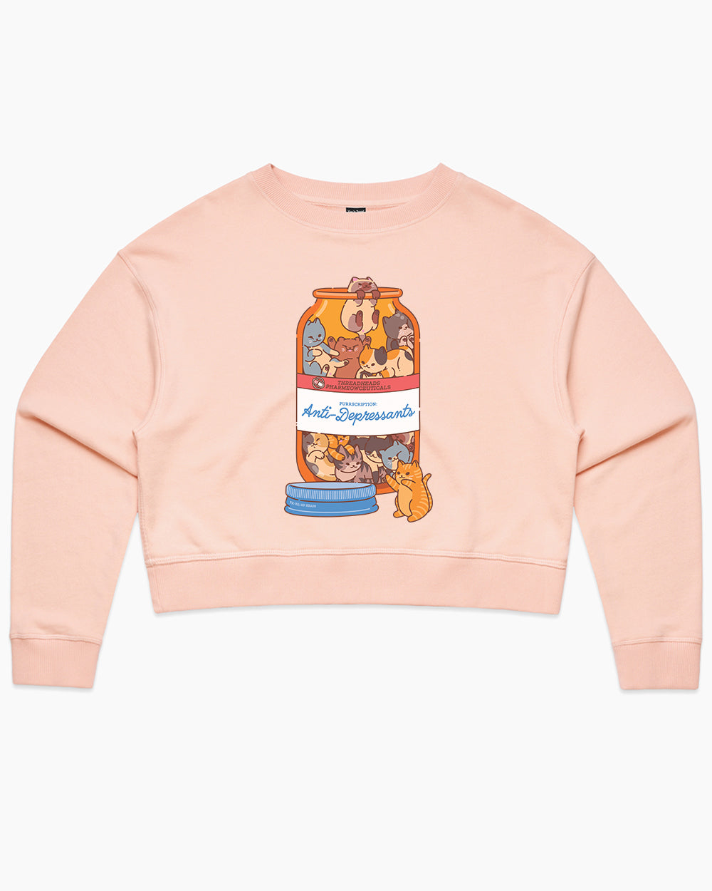 Anti-Depressants Crop Sweater Australia Online #colour_pink