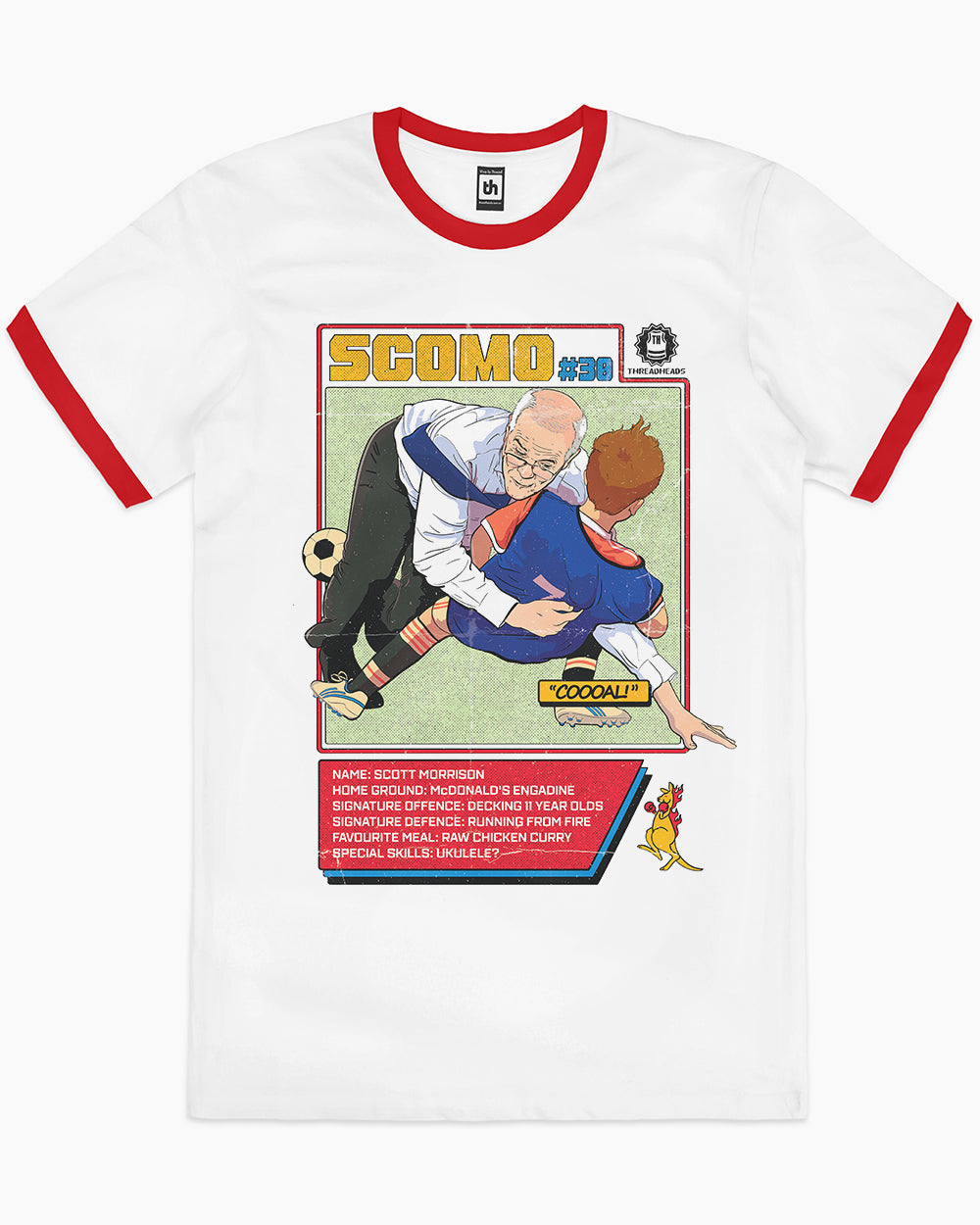 Scomo Tackle T-Shirt Australia Online #colour_red ringer