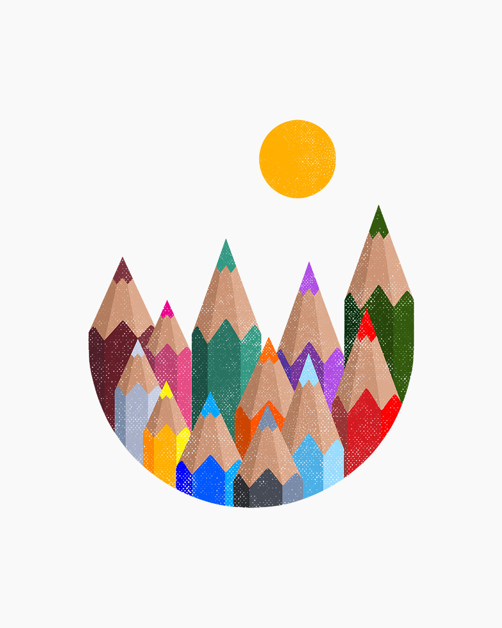 12 Colour Mountains T-Shirt