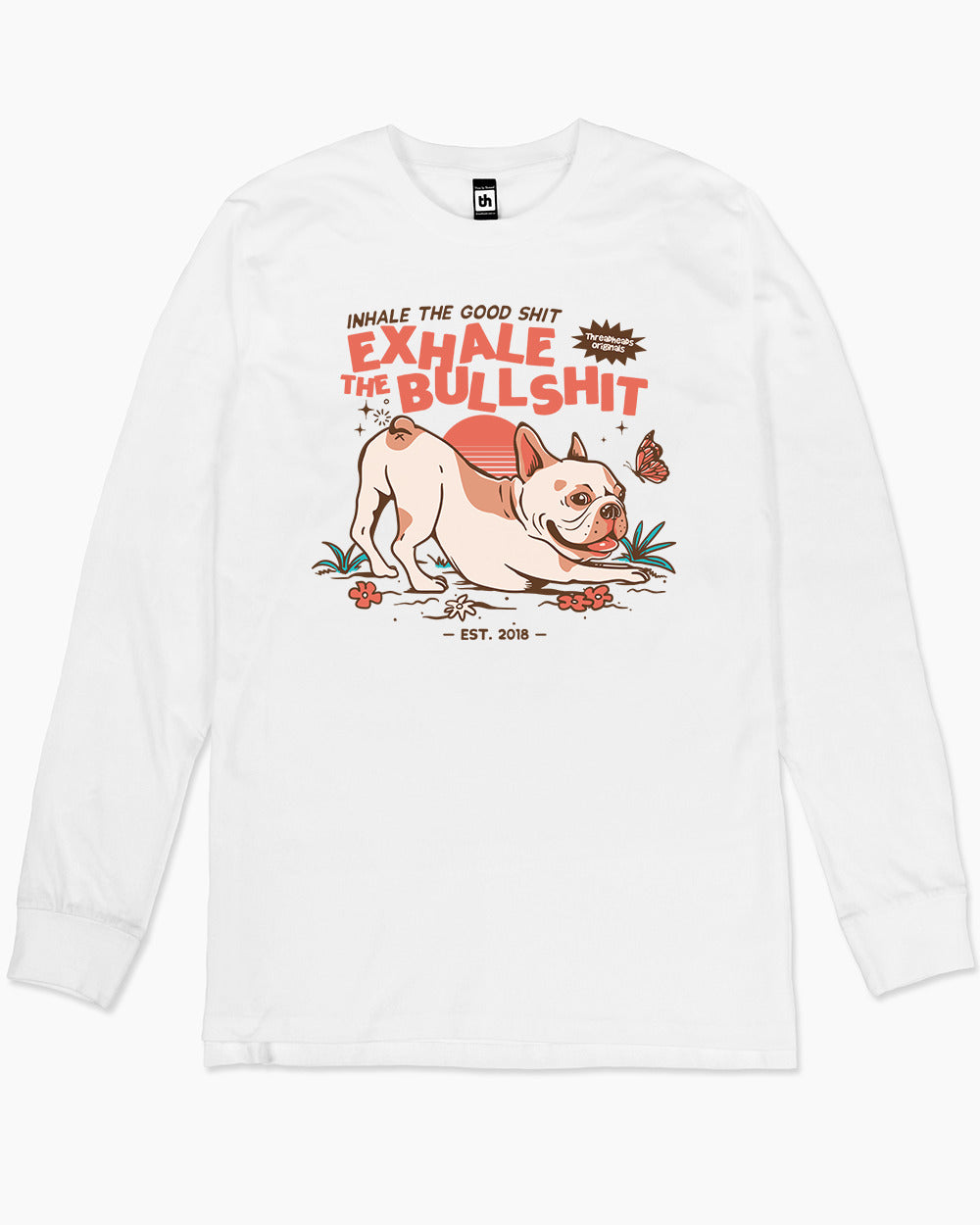 Exhale The Bullshit Long Sleeve Australia Online #colour_white