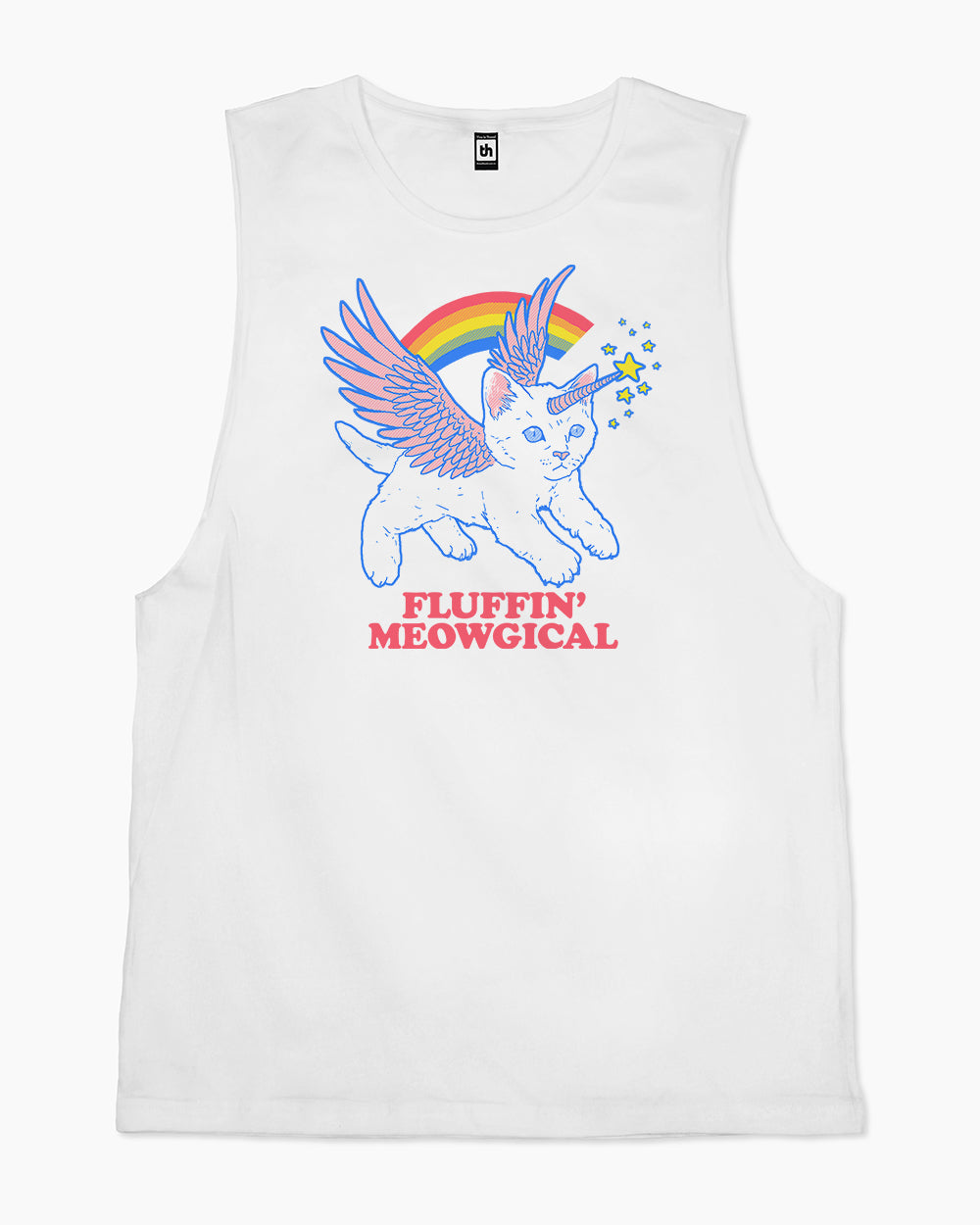 Fluffin Meowgical Tank Australia Online #colour_white