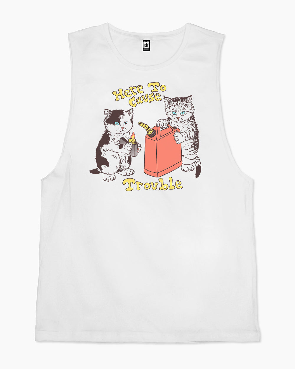 Here to Cause Trouble Tank Australia Online #colour_white