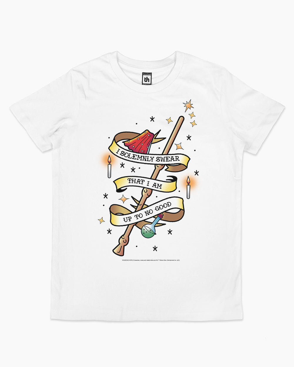 I Solemnly Swear That I Am Up to No Good Kids T-Shirt Australia Online #colour_white