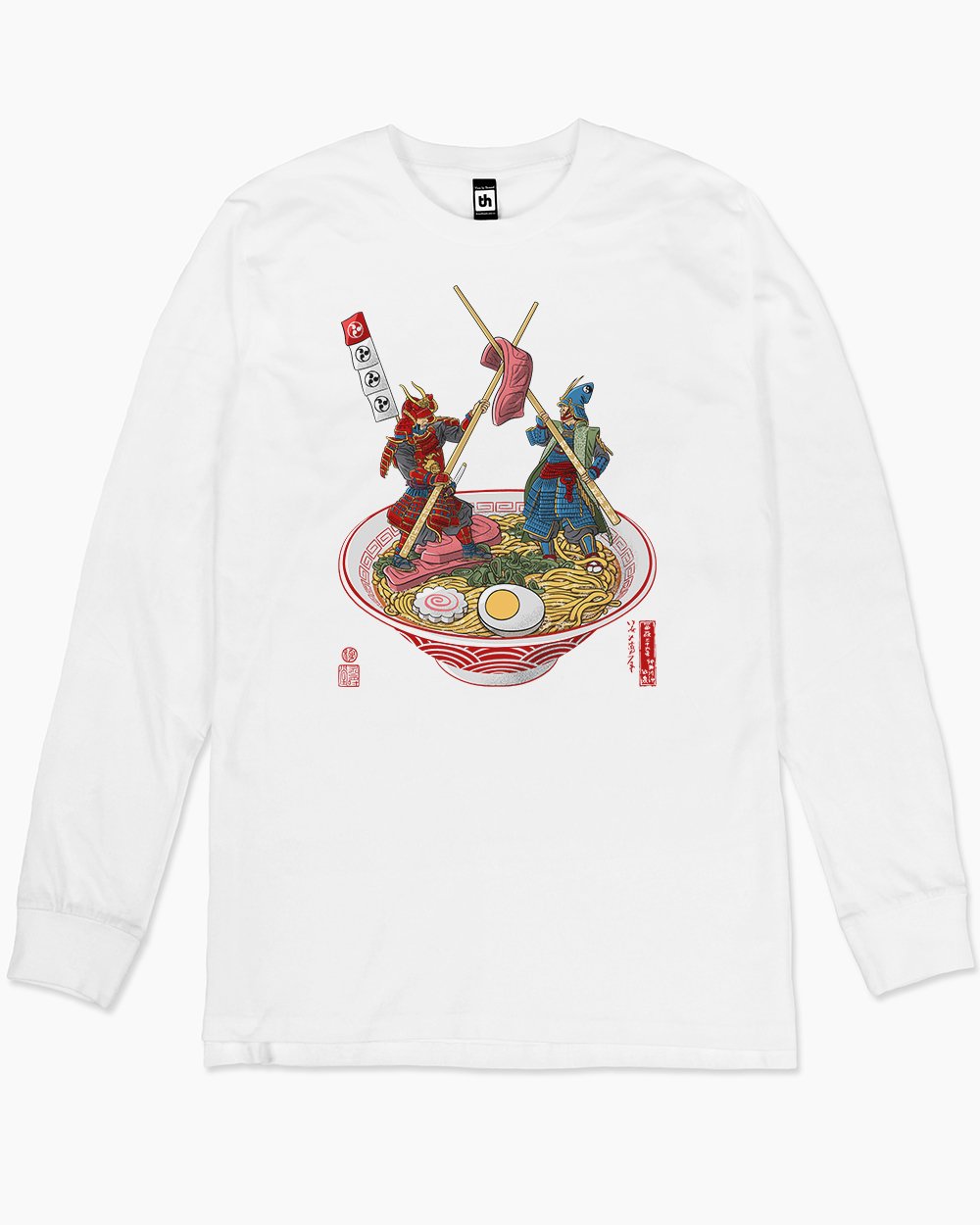 Samurai Duel over Ramen Long Sleeve Australia Online #colour_white