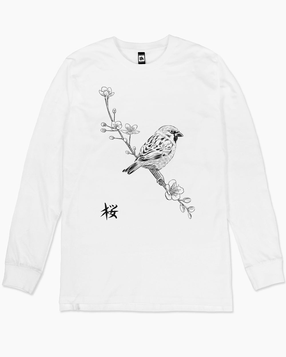 Sparrow on Cherry Long Sleeve Australia Online #colour_white