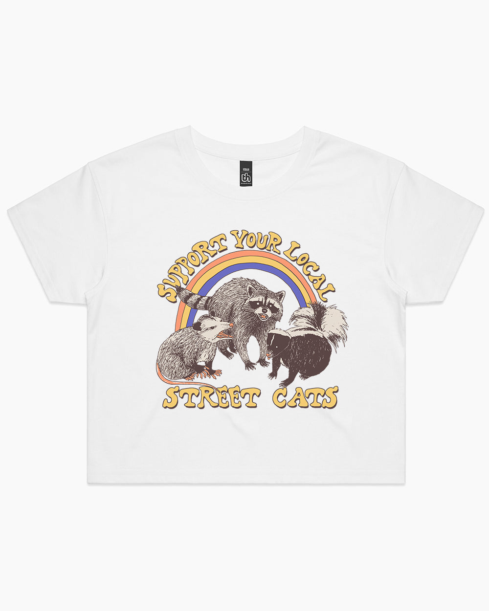 Street Cats Crop Tee Australia Online #colour_white