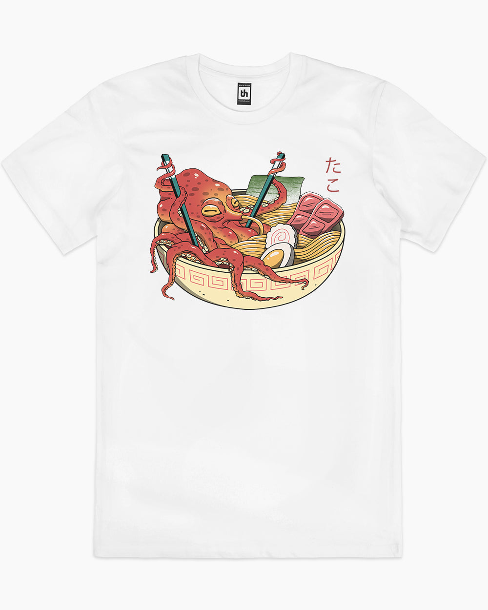 Tako Ramen T-Shirt Australia Online #colour_white