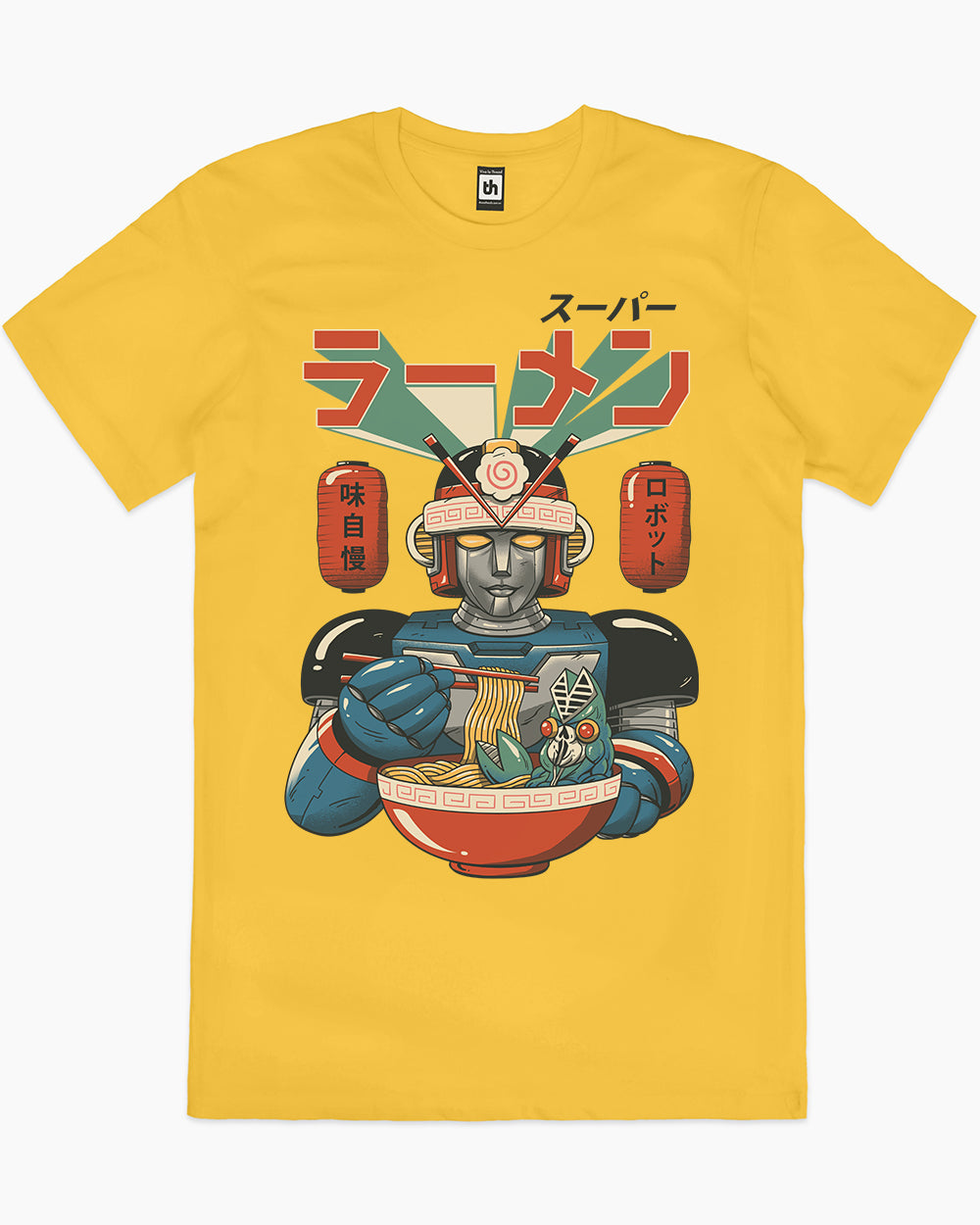 Super Ramen Bot T-Shirt Australia Online #colour_yellow