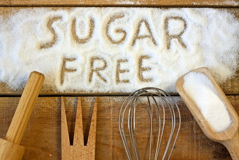 sugar free ironically written in sugar