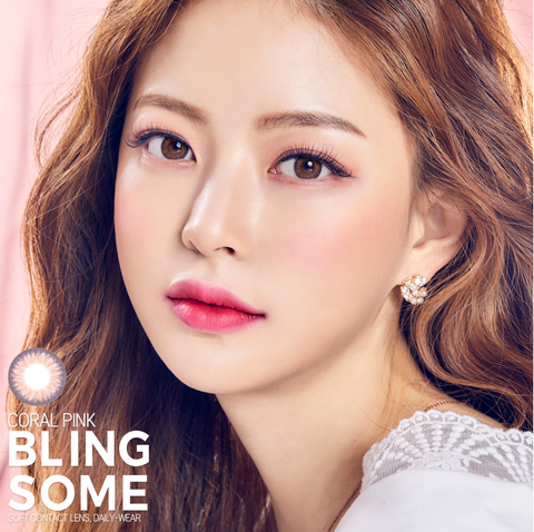 Olens Bling Some Coral Pink Color Contact Lens