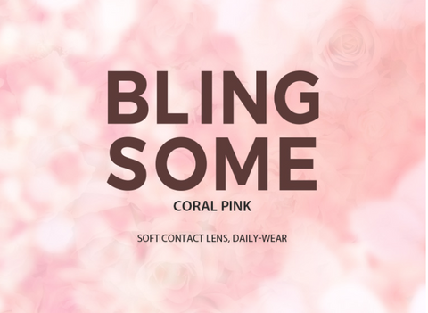 Olens Bling Some Coral Pink Color Contact Lens