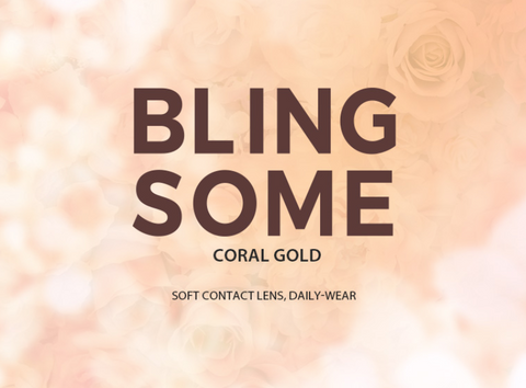 Olens Bling Some Coral Gold Color Contact Lens