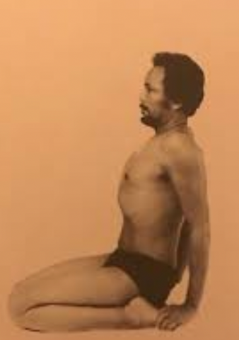 Quincy Jones practicing yoga