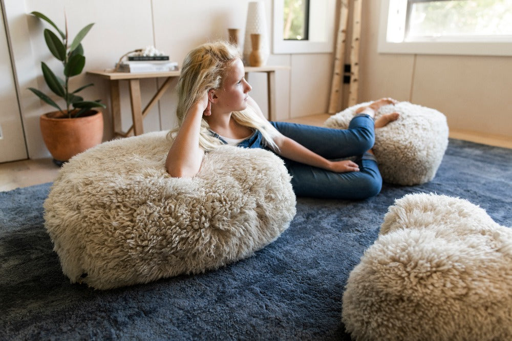 Pebble-shaped Floor Cushions Rock Pillows 