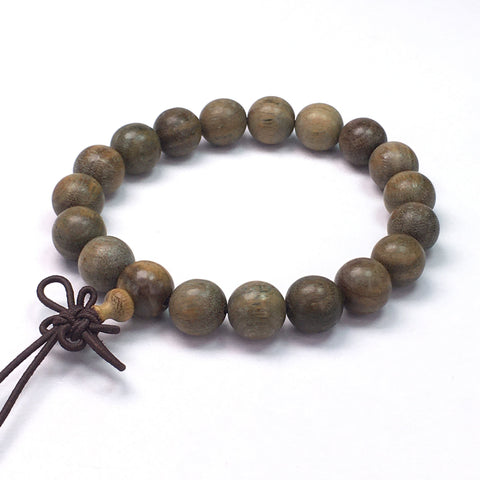 Matte Petrified Wood Big Bead Bracelet - 18mm-Wholesale