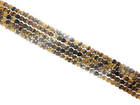 Golden Blue Tiger Eye Prism Cut Double Point Faceted Round Beads 9x10m –  CRC Beads