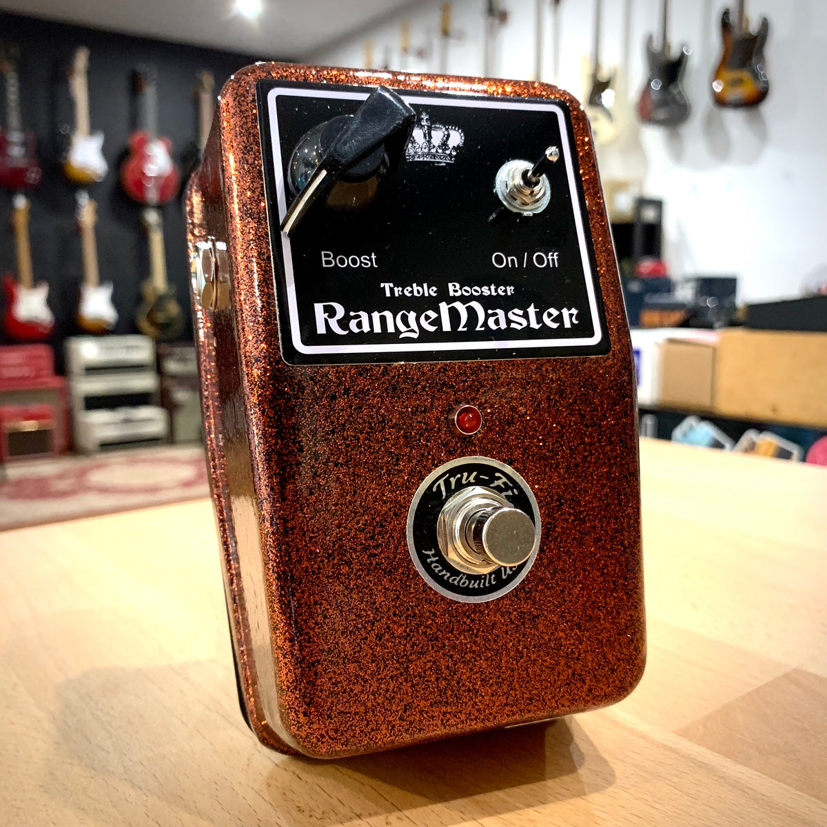 Tru-fi Rangemaster Treble Booster Sparkle Mocha — Pedal Empire