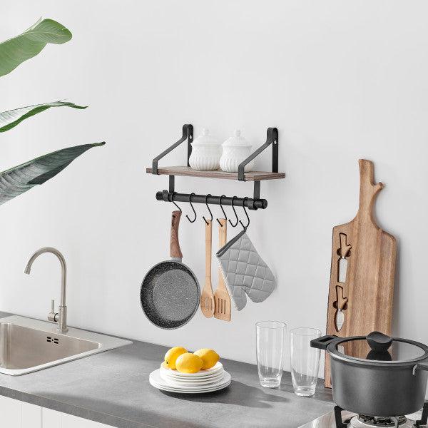 Danya B Utility Shelf with Rod and Hooks (GH21804)