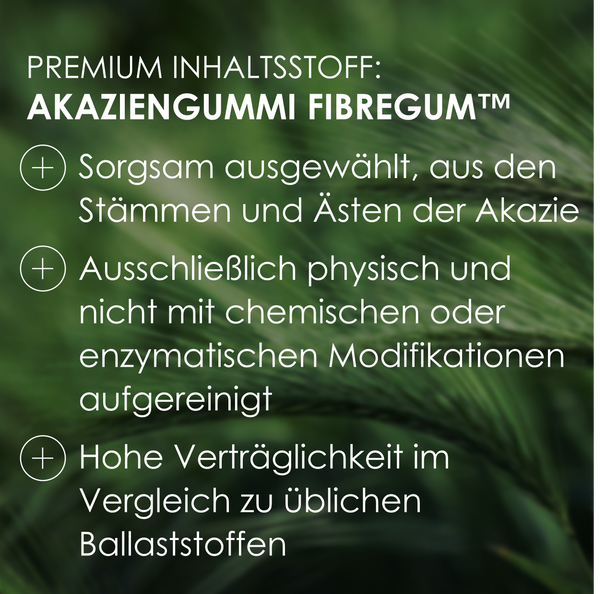 Premium Inhaltsstoff Akaziengummi Fibregum