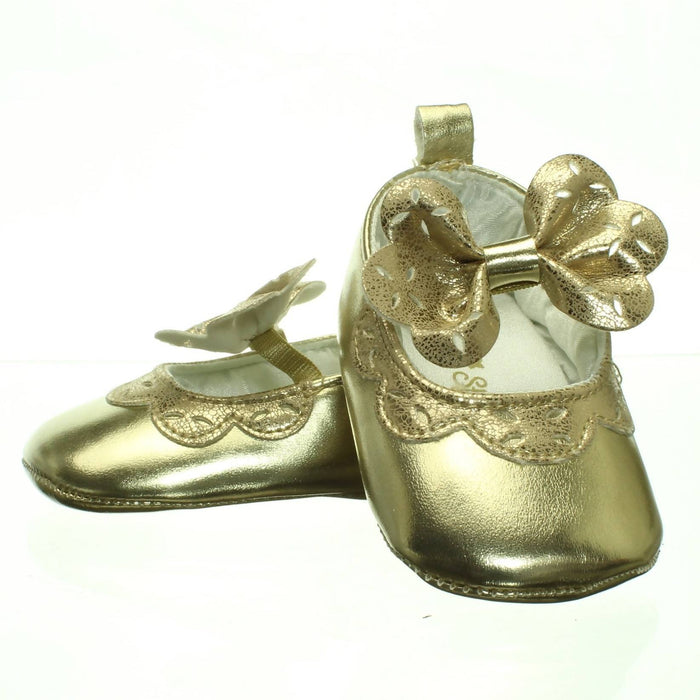 baby girl gold shoes size 3