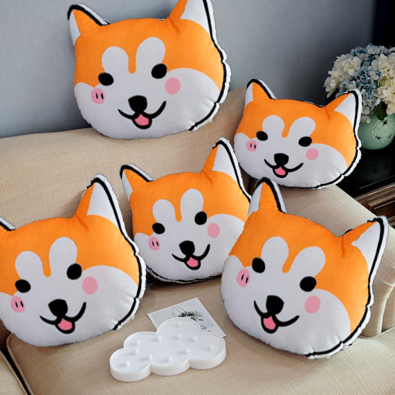 shiba inu cartoon pillow