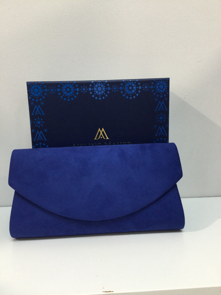 The Trend Room Cobolt Faux Suede Clutch  Pamela Scott