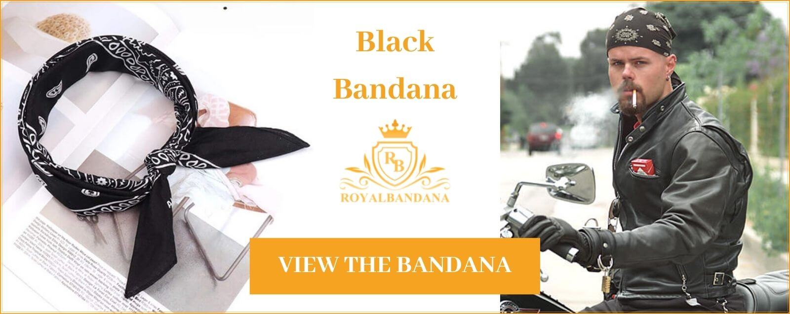 buy black motorcycle bandana royalbandana