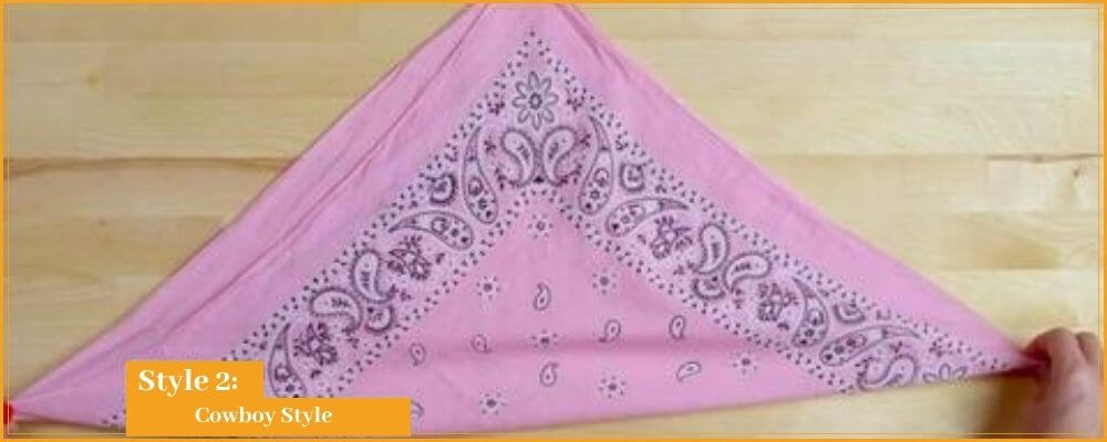  fold the bandana in half to create a triangle