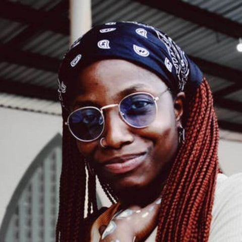 women-with-blue-bandana