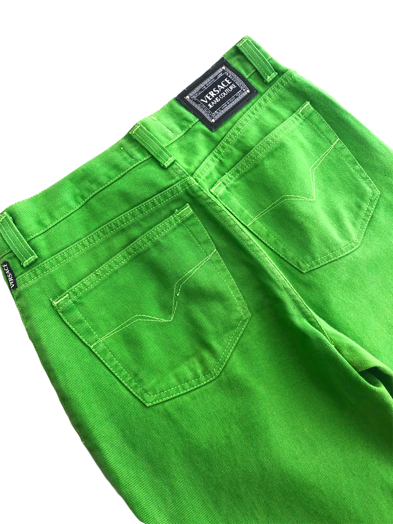 Vintage 90s Versace Jeans Couture Green Denim – Rise Street Market