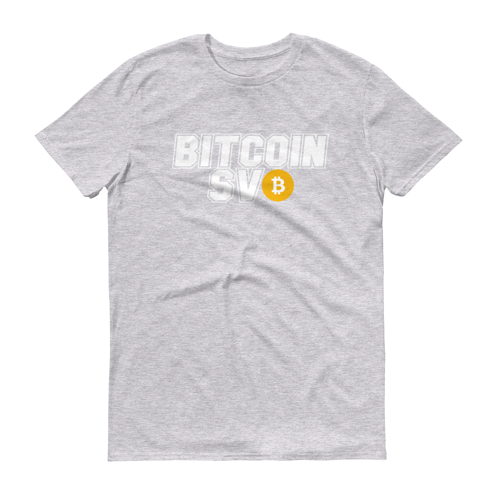 Bitcoin SV Sports Short-Sleeve T-Shirt Heather Grey S - zeroconfs