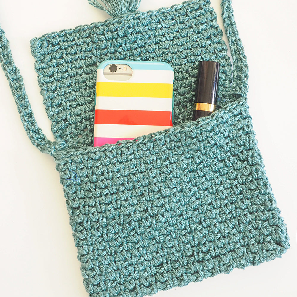 Cute Cross Body Bag Crochet Pattern - makerdrop