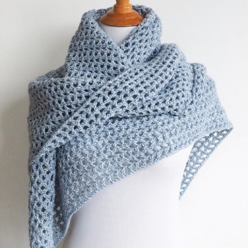 Winter Shawl Crochet Pattern - makerdrop
