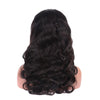 180%  Density Brazilian Body Wave Human Hair 360 Lace Front Wig Plucked with Baby Hair Natural Black