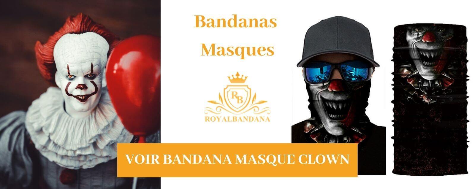 acheter bandana masque clown